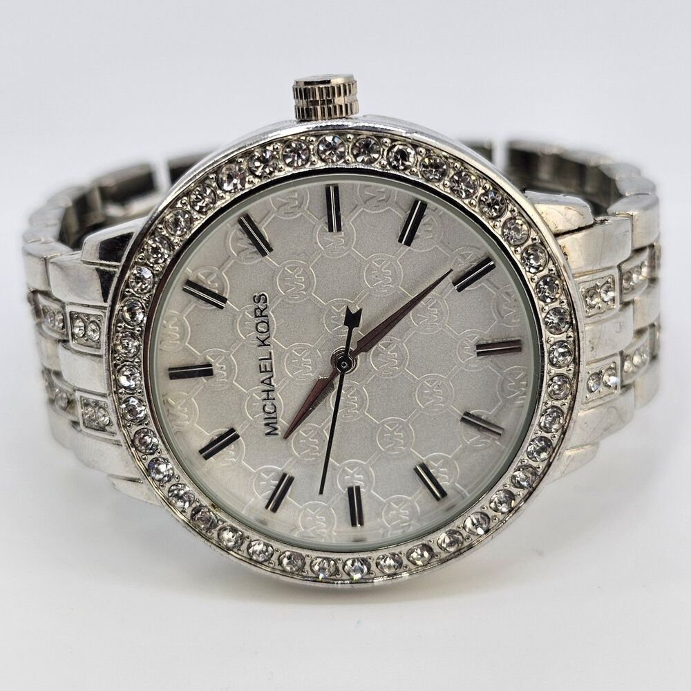 Michael Kors Silver Women's Watch with Crystal Accents